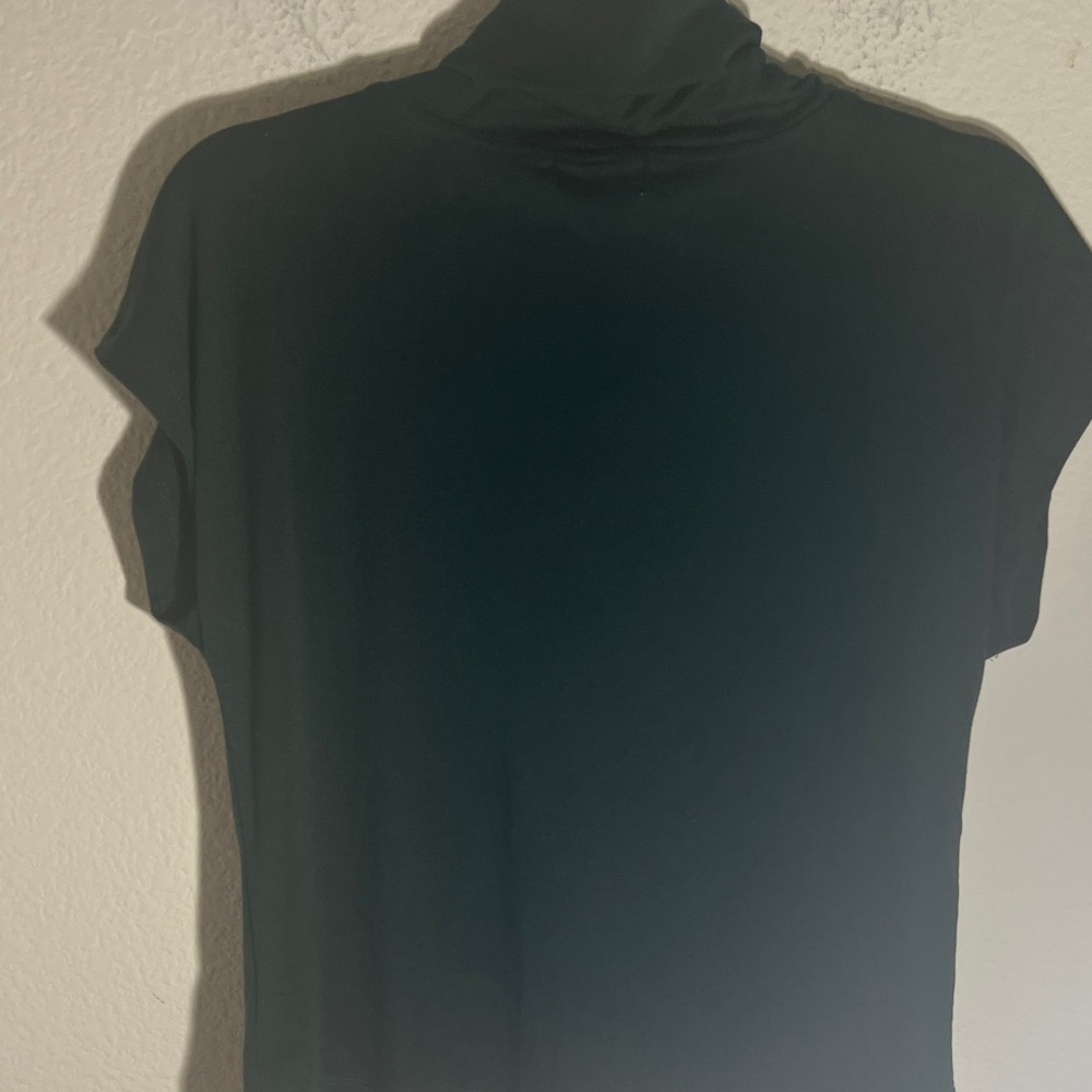 Evereve Dark Green Short Sleeve Cowl Neck Sweater - Picture 12 of 13